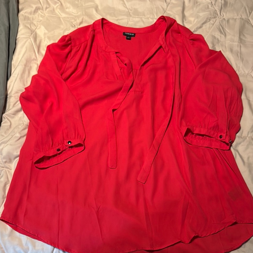 Torrid Pink Georgette Blouse